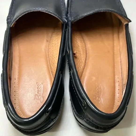 Bass Men’s Dress Casual Shoes 10.5 Black Cushioned Leather Slightly Used Tread - Picture 8 of 9
